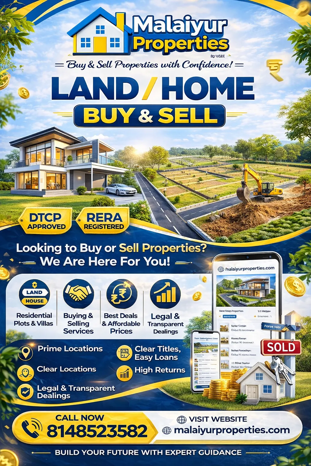 Best plosts and lands in malaiyur properties