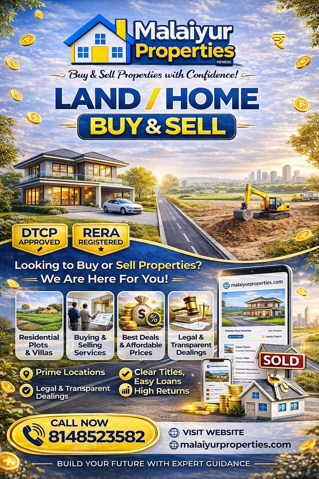 Best plots and homes in malaiyurproperties