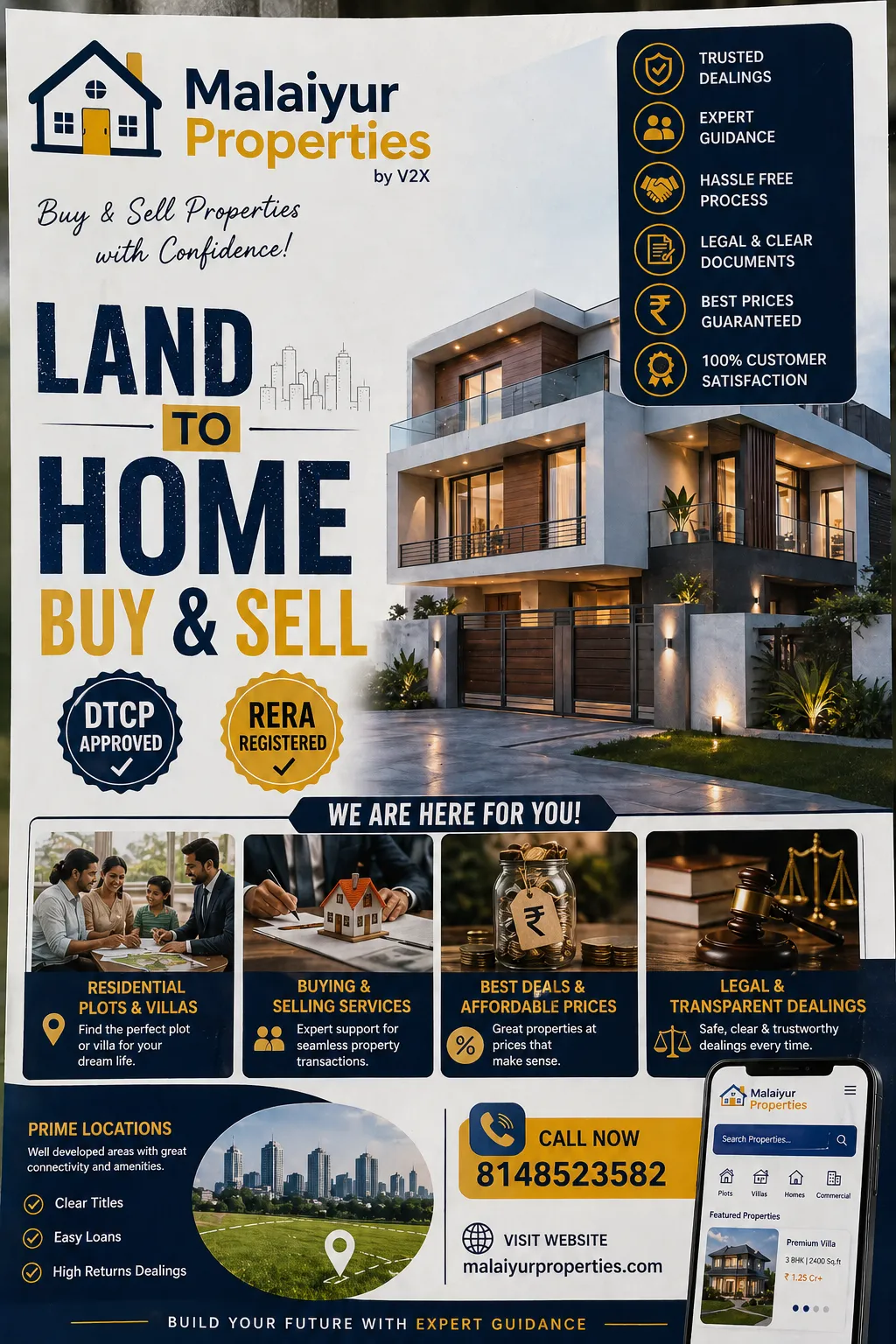 Buy and Sell Lands & Plots in Tamil Nadu | Trusted Malaiyur Properties